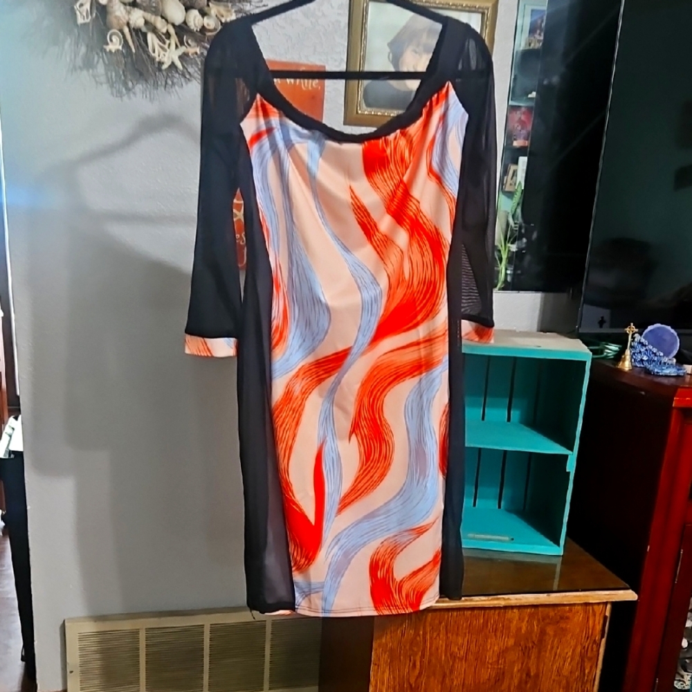 p 39  ptp 22 .5 Elegant Multicolor Sheath Dress